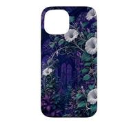 Custodia per iPhone 15 Arco Moonflower nel giardino di mezzanotte