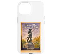Custodia per iPhone 15 Arte da viaggio della rivoluzione aerea del parco storico di Boston Minute