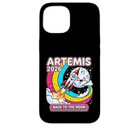 Custodia per iPhone 15 Artemis II 2026 Cute Design for Kids Launch Back to The Moon