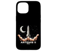 Custodia per iPhone 15 Artemis II Missione Luna 2026 Razzo spaziale vintage