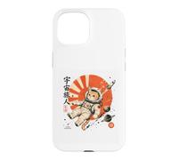Custodia per iPhone 15 Astronauta giapponese Cosmic Wanderer Space Cat