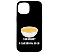Custodia per iPhone 15 Attualmente alimentato da Soup Funny Cozy Comfort Food Design