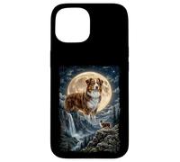 Custodia per iPhone 15 Aussi con luna - Pastore Australiano