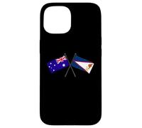 Custodia per iPhone 15 Australia Samoa Americane Attraversato Bandiere