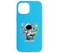 Custodia per iPhone 15 Autism Is My Super Power, Carino Astronauta Puzzle Piece