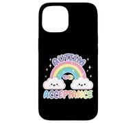 Custodia per iPhone 15 Autism Pro Acceptance Rainbow con simbolo dell'infinito