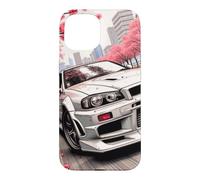 Custodia per iPhone 15 Auto da corsa JDM Drift vintage Tokyo Sakura Flower Blossom Art