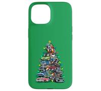 Custodia per iPhone 15 Auto Madness Albero di Natale! Classic Muscle Cars e Hotrods