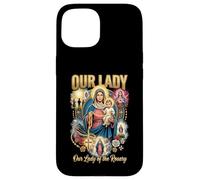 Custodia per iPhone 15 Ave Maria Nostra Signora Beata Madre Rosario Cattolico