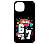 Custodia per iPhone 15 Avevo 6 anni Ora sono 7 Funny 7th Birthday Six Seven