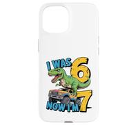 Custodia per iPhone 15 Avevo sei anni ora sono sette dinosauri 67 Meme 7th Birthday Boys