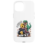 Custodia per iPhone 15 Avevo sei anni ora sono sette dinosauri 67 Meme 7th Birthday Boys