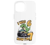 Custodia per iPhone 15 Avevo sei anni ora sono sette dinosauri 67 Meme 7th Birthday Boys