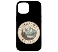 Custodia per iPhone 15 Avventura Vintage nelle Montagne del Colorado