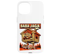 Custodia per iPhone 15 Baba Jaga - Gambe di pollo della casa della foresta del folklore della strega slava