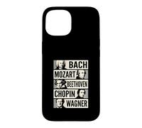 Custodia per iPhone 15 Bach Mozart Beethoven Chopin Wagner Icone Classiche