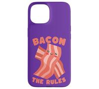 Custodia per iPhone 15 Bacon The Rules Divertente Carino Pun Bacon Foodie
