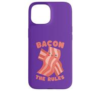 Custodia per iPhone 15 Bacon The Rules Kawaii Carino Divertente