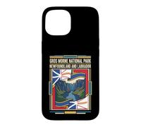 Custodia per iPhone 15 Bandiera del parco nazionale Gros Morne Terranova e Labrador