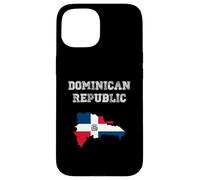 Custodia per iPhone 15 Bandiera della Repubblica Dominicana Destination Pride