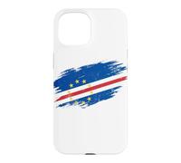 Custodia per iPhone 15 Bandiera di Capo Verde con grafica grunge invecchiata