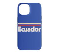Custodia per iPhone 15 Bandiera Ecuador retrò blu ecuadoriano