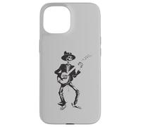 Custodia per iPhone 15 Banjo Dancing Skeleton Bluegrass Music Festival