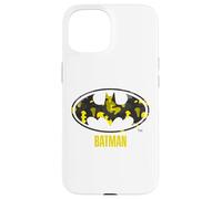 Custodia per iPhone 15 Batman Logo Giallo Silhouette Edition Comic