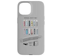 Custodia per iPhone 15 Batman Utility Belt Schematic