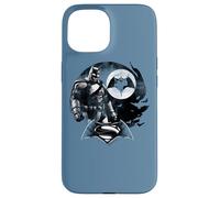 Custodia per iPhone 15 Batman v Superman Waiting and Protecting