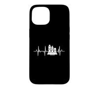 Custodia per iPhone 15 Battito cardiaco degli scacchi