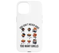 Custodia per iPhone 15 BBQ Pit Master Divertente che non si possono mai avere troppe griglie
