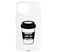 Custodia per iPhone 15 Bevi prima il caffè e poi pagaia in kayak