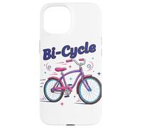 Custodia per iPhone 15 Bi-Cycle Bisessuale Pride Bandiera Colori Bicicletta Pun Design
