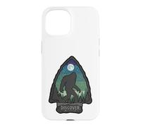 Custodia per iPhone 15 Bigfoot Arrowhead Sasquatch Scopri la grafica del cielo notturno