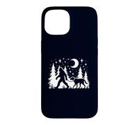 Custodia per iPhone 15 Bigfoot Camminare con Labrador Retriever Sasquatch & Cani