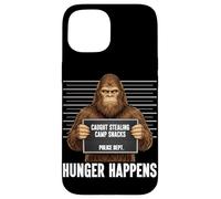 Custodia per iPhone 15 Bigfoot Mugshot sorpreso a rubare snack da campo La fame accade