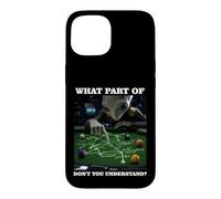 Custodia per iPhone 15 Billiards Physics Alien Nerd Pool Player