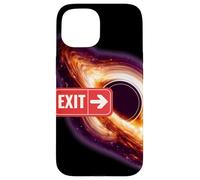Custodia per iPhone 15 Black Holes Exit - Maglietta con scritta "Fun Space Physics Science"
