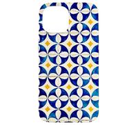 Custodia per iPhone 15 Blu Bianco Giallo Portogallo Lisbona Tile Pattern