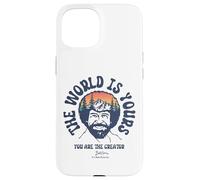 Custodia per iPhone 15 Bob Ross The World Is Yours