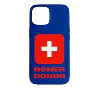 Custodia per iPhone 15 Boner Donor Life Guard Cross Saving vite con umorismo