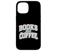 Custodia per iPhone 15 Books And Coffee Cozy Reader Typography Pastel Design