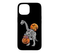 Custodia per iPhone 15 Brachiosaurus Apatosaurus Dinosauro Scheletro Zucca Dino Boy