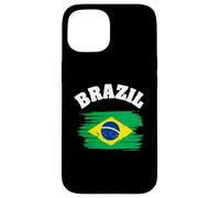 Custodia per iPhone 15 Brazil National Flag Country Pride Roots Vintage Gift