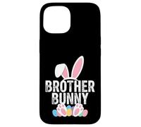 Custodia per iPhone 15 Brother Bunny Easter Matching Ragazzi Coniglio