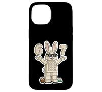 Custodia per iPhone 15 Building Bricks Happy Easter Day Bunny Eggs 6 7 Meme Kids