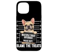 Custodia per iPhone 15 Bulldog Mugshot Multiple Treat Reati incolpano i dolcetti