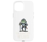 Custodia per iPhone 15 Burnt Out M'Lord Frog Knight Fantasy Meme Quote Men Women