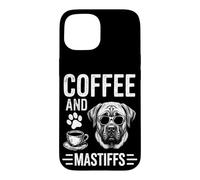 Custodia per iPhone 15 Caffè E Mastini Divertente Mastino